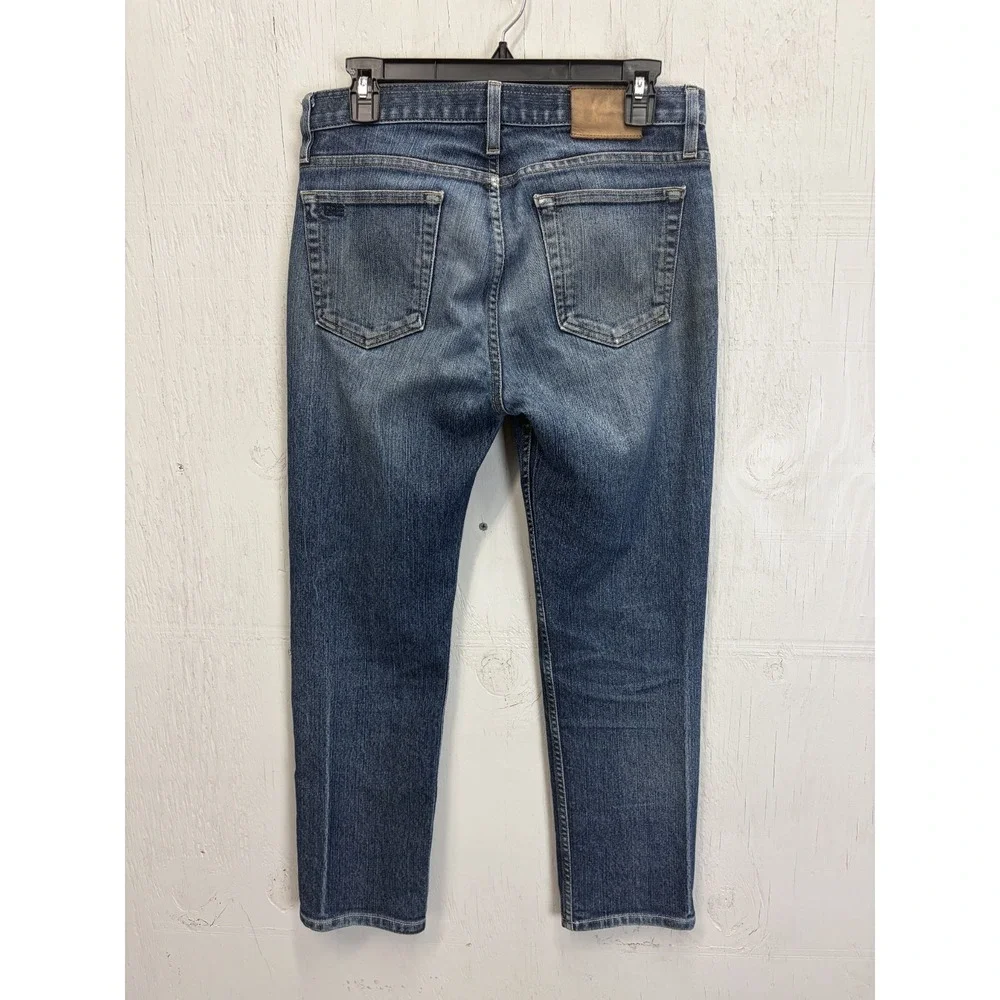 American Giant Mens Jeans Size 30 x 27 Blue Distressed Made in USA Denim